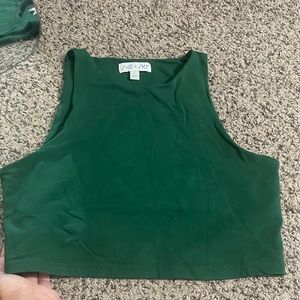 Cute hunter green crop top